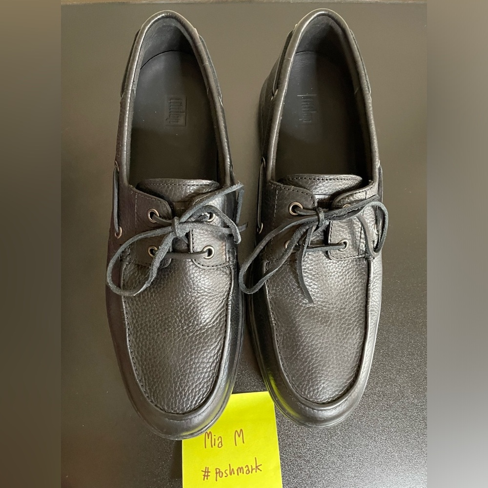 Fitflop black men shoes size 11 boat loafers